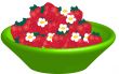 Bowl with strawberries