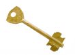 Old yellow brass key