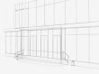 3d drawing of an entrance in shop