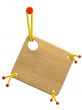 Wooden tablet, decorated bright cords and beads