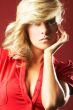 sexy girl in red blouse