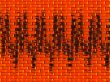waveform on wall
