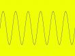 Sine wave on yellow background