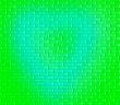 green heart on green wall