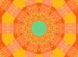 Orange with green spot in centre