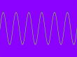 Sine wave on purple