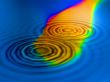 Rippled rainbow colours background