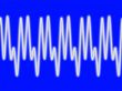 Sine wave on blue background
