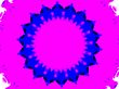 Circular blue on pink