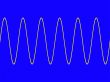 techno sine wave on blue background
