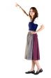 woman in Dirndl shows