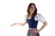 woman in Dirndl shows