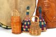 Caxixi shakers and African djembe drums