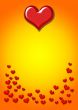 Heart Background with Orange