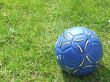 blue ball on the field