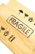fragile sign on white