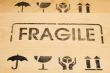 fragile sign on wood