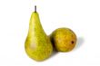 two green sweet pears