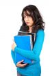 Student woman with books