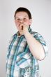young handsome cowboy smoking a cigaret