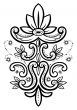Vector illustration of an abstract floral element