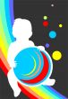 baby and rainbow
