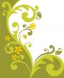 green floral background