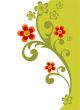 green flower background