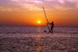 Windsurfing and sunset