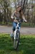 girl on bicycle