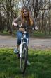 girl on bicycle