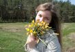 girl with flowers