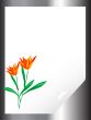 Blank paper with tulips