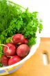 radish and greenery