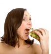 Woman Eating Burger