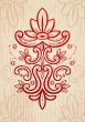 Vector illustration of an abstract floral frame