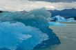 Many icebergs in lake Argentino near Upsala glacier.