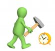 3d person - puppet, going with a hammer to hours