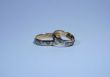 Two wedding rings with brilliance