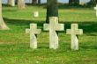 Graveyard crosses on the ground