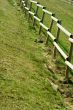 Wooden fence on the country field