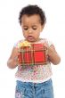 Baby with a gift box