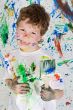 Boy playing with painting
