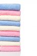 Multicolored towels stacked