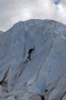 Man climbering on the Perito Moreno glacier, Argentina.