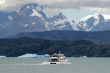 Argentine excursion ship near the Perito Moreno Glacie