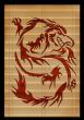 Ancient Japanese mat with the image of a dragon