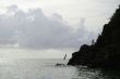 Jumping Off Rock Silhouette