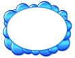 Blue Oval Bubble Frame