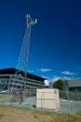 Cellular/Mobile Phone Radio Base Station Agains a Blue Sky